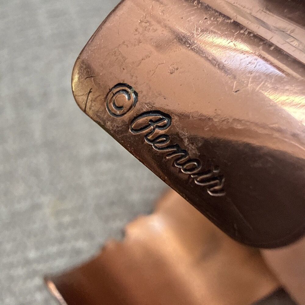 Vtg MCM Signed Renoir Modernist Copper Oxidized Cuff Bracelet Mid Century Modern - Picture 2 of 8